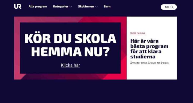 UR hjälper elever att klara skolan hemifrån