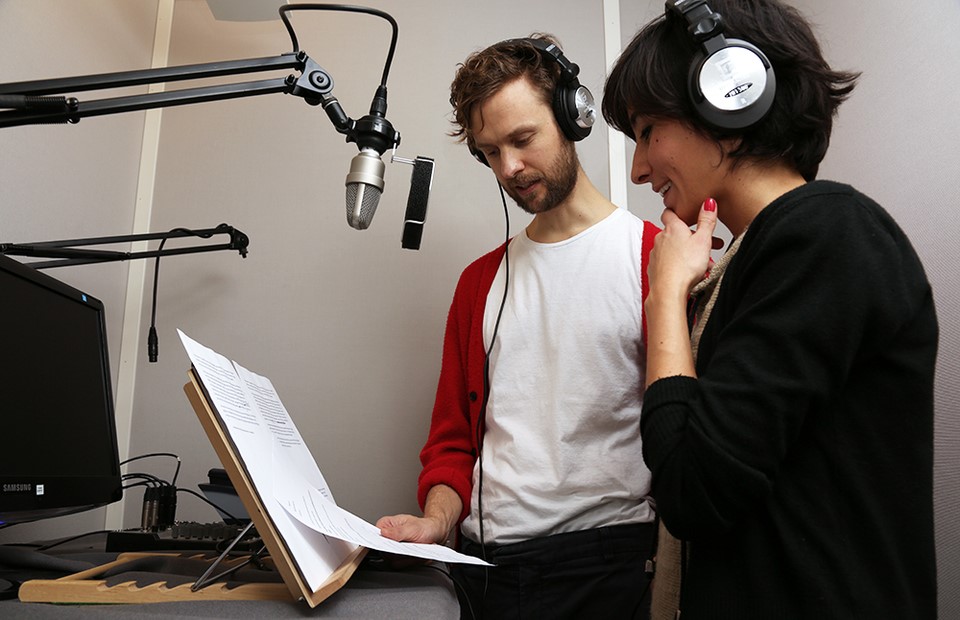 Ljudstudio man och kvinna