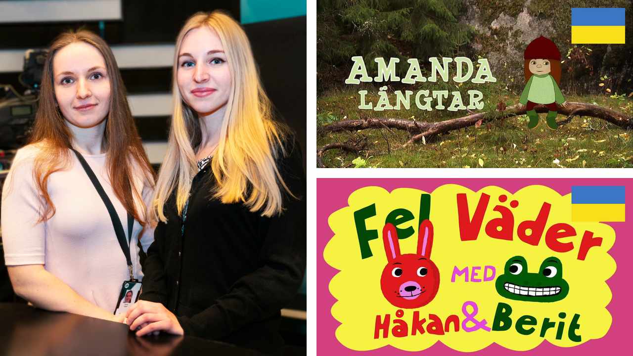 Yulia och Diana översätter UR-program till ukrainska