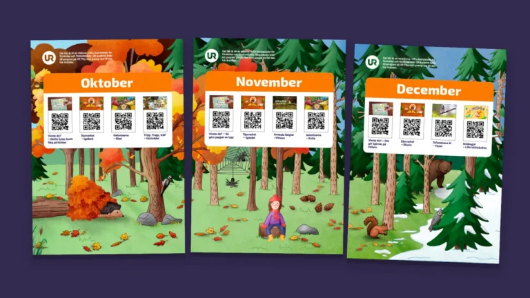 UR:s årskalender 2024 för barn i förskolan och förskoleklass
